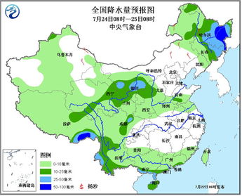 中国气象局预测本月我国中东部地区降水分布北多南少